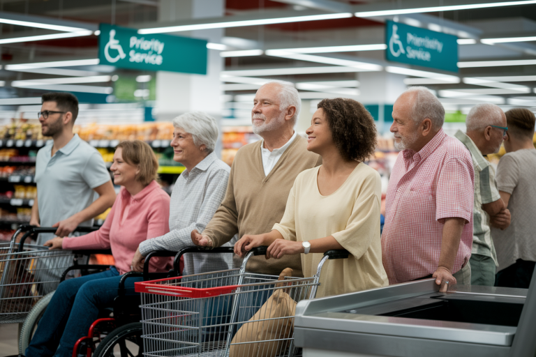 Caisse prioritaire : que dit la loi sur l&rsquo;accès aux lieux publics